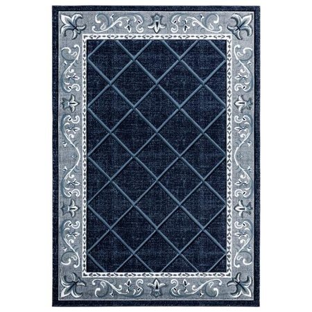 UNITED WEAVERS OF AMERICA United Weavers of America 2050 10964 69 5 ft. 3 in. x 7 ft. 6 in. Bristol Altamont Navy Rectangle Area Rug 2050 10964 69